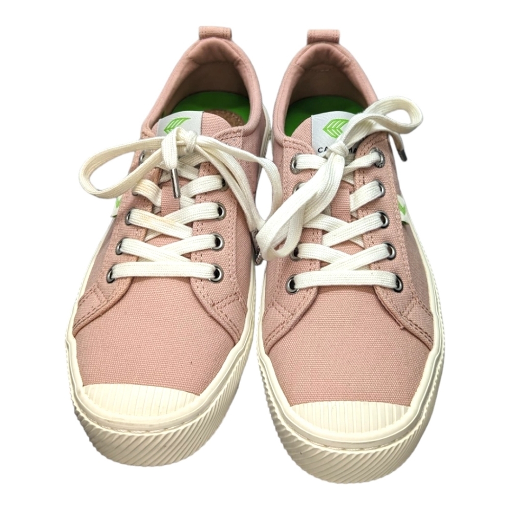 Cariuma Unisex Sneakers Oca Low Top Lace Up‎ Suede Leather Pink W8.5 M7